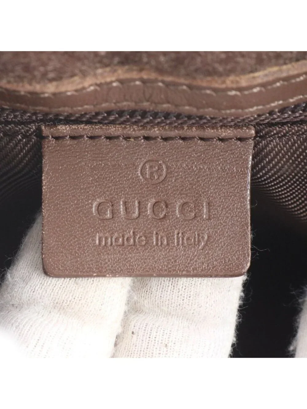 Gucci GG Canvas 019 Leather Shoulder Bag Crossbody Messenger Brown